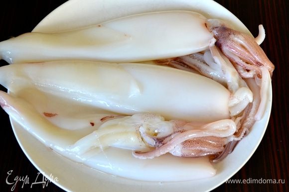 Вареные кальмары – пошаговый рецепт приготовления с фото