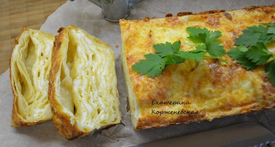 Ленивая ачма из лаваша рецепт в духовке с сыром и творогом фото пошагово