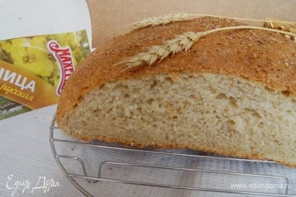 Хлеб получается с мягким ароматнейшим мякишем.