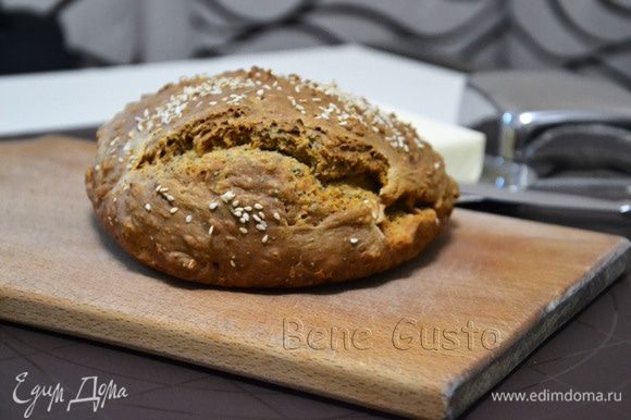Полезный хлеб готов. Bon Appetit!