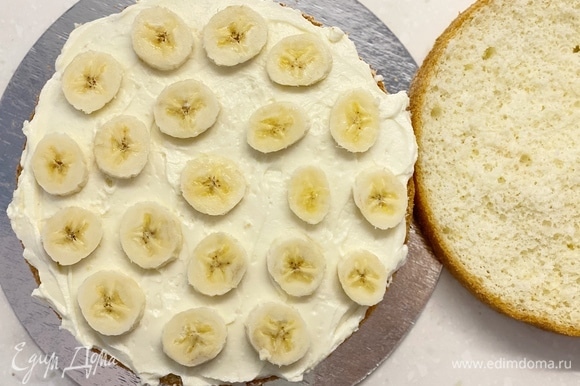 Вариант 1. Классический рецепт бисквитного торта с бананами