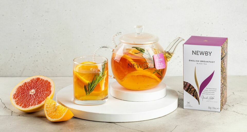 Бодрящий утренний чай с апельсином, грейпфрутом и розмарином ...