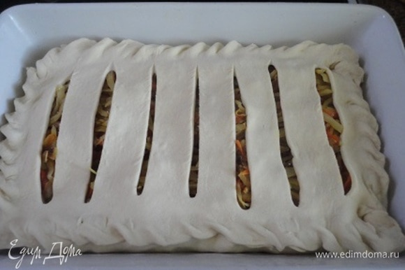 Пирожки из слоеного теста с капустой — рецепт с фото и видео