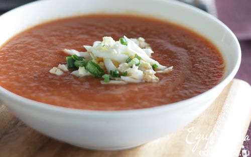 Рецепт Холодный томатный суп со сладким перцем и чили