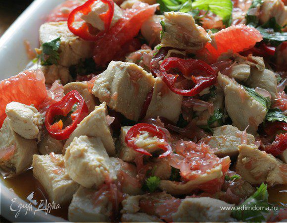 Тайский салат с курицей — рецепт с фото | Рецепт | Рецепты еды, Еда, Вкусная еда