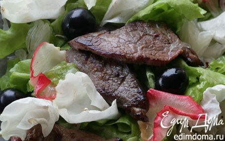 Рецепт Салат с говядиной, помело и виноградом