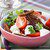 Салат с томатами, брынзой и гренками