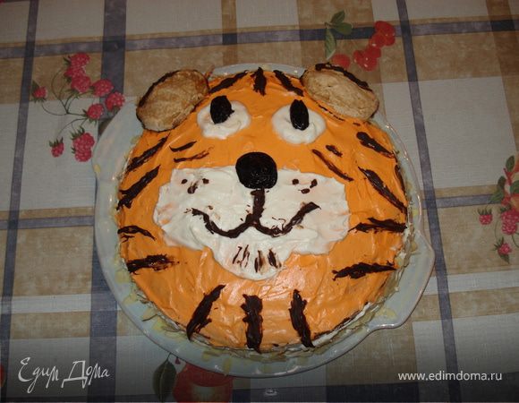 Торт Тигр на Новый Год
