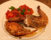 Цыпленок с соусом из помидоров и перца