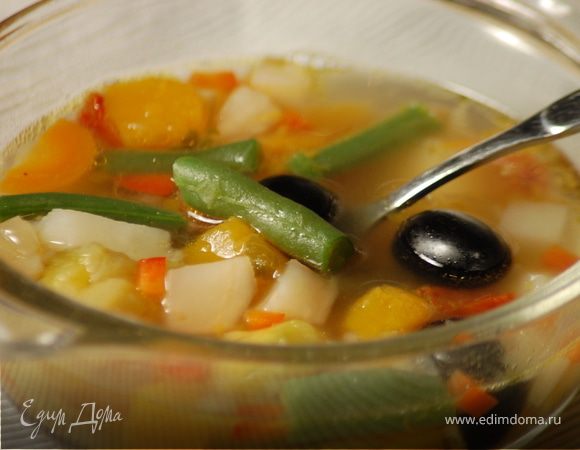 Овощной суп с тыквой и брюссельской капустой