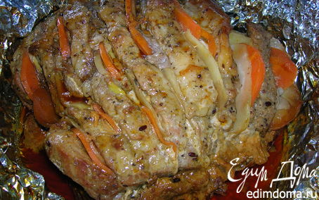 Рецепт Мясо, запеченное с морковью и пастернаком