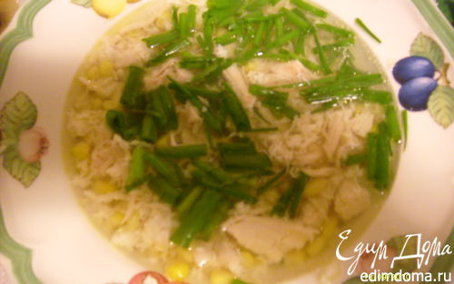 Рецепт Куриный супчик с кукурузой и зеленью