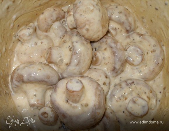 Шашлык из грибов шампиньонов в майонезе с чесноком на мангале - рецепт настоящего гриль-мастера!