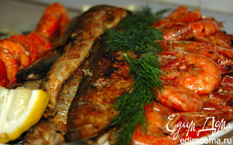 Рецепт Рыбная тарелка по-средиземноморски.