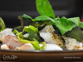 Треска паровая с микс-салатом. (Steam Cod Fish &amp; Mix Salad)