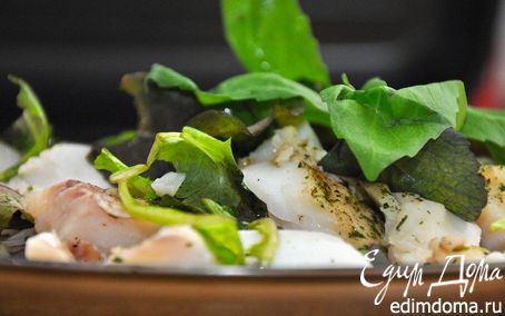 Рецепт Треска паровая с микс-салатом. (Steam Cod Fish &amp; Mix Salad)