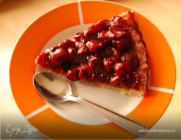 Творожный пирог с вишней – пошаговый рецепт приготовления с фото