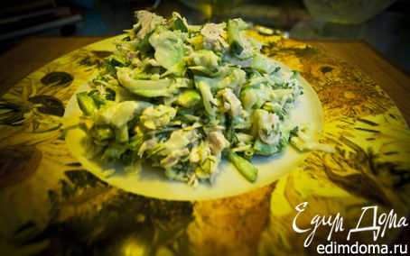 Рецепт Легкий салатик с авокадо и мясом индейки