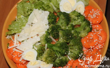 Рецепт Морковное брокколи с твердым сыром