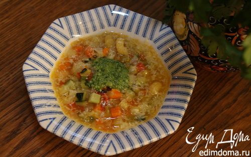 Рецепт Овощной итальянский суп с песто