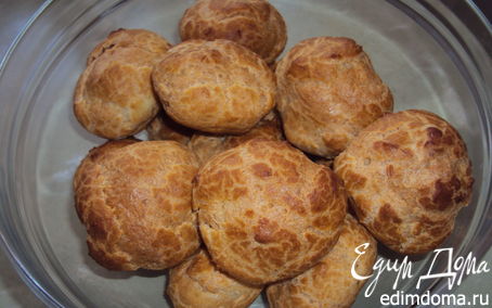 Рецепт Заварные пирожные с ореховым кремом (эклеры)