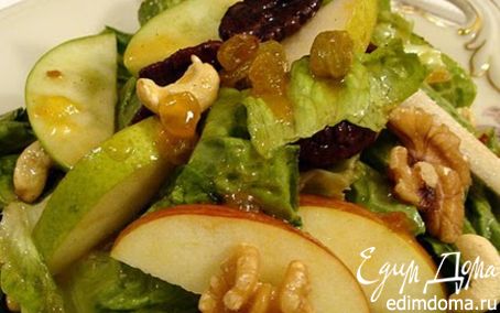 Рецепт Салат с яблоками и орехами