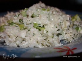 Салат из корейской закуски "Белые гребешки"