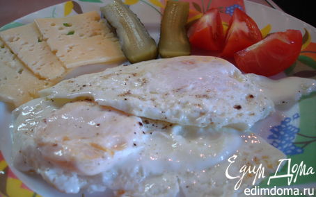 Рецепт Яйца жаренные в "мешочек", или завтрак на скорую руку.
