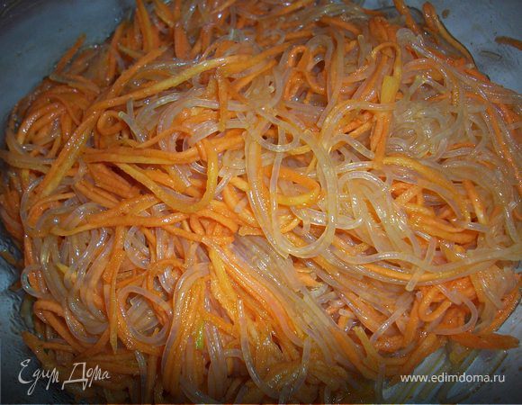 Корейская морковь с луком