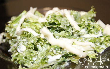 Рецепт Салат из листьев салата с сыром Сулугуни