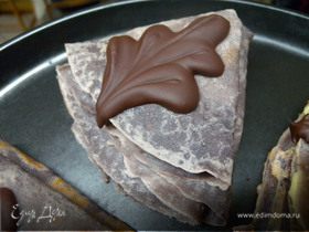 Пирожные блинные "Обамки в шоколаде с ванильным пудингом и вишней" (К Масленице)
