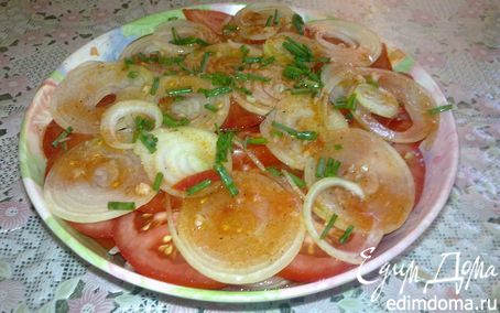 Рецепт Салат из помидоров с чесноком