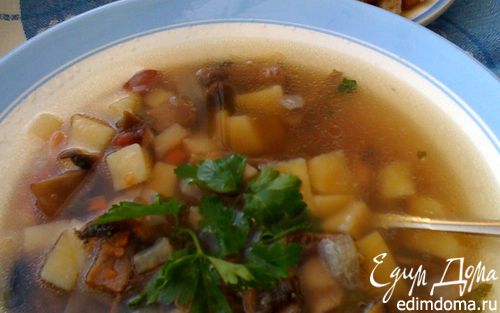 Рецепт Ароматный постный суп с сухариками