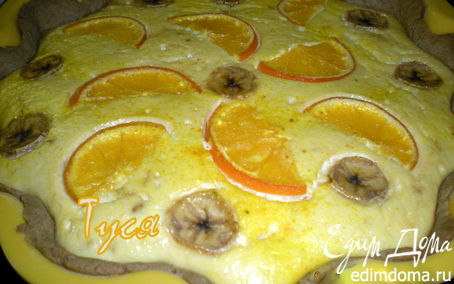 Рецепт Ржаной тарт с апельсином и бананом