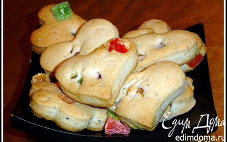 Рецепт Постное печенье с орехами и цукатами