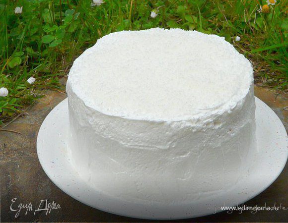 Шифоновый торт с лаймовым кердом и кокосом