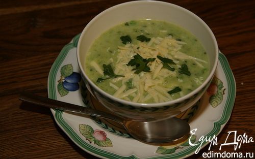 Рецепт Суп из зеленых овощей с яйцом и лимоном
