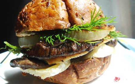 Рецепт Сэндвич с грибами и курицей