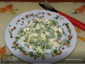 Салат из зеленого лука "Дачный"