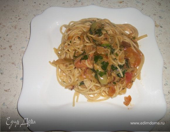Спагетти "Лето" с овощами