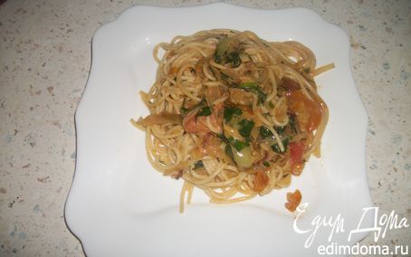 Рецепт Спагетти "Лето" с овощами