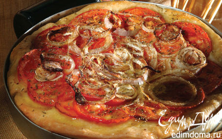 Рецепт Традиционный греческий пирог с томатами и луком «Ладения»