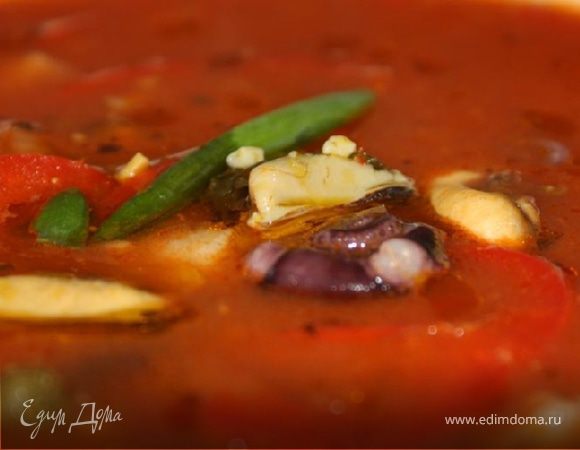 Ингредиенты для «Сливочный суп из морепродуктов»: