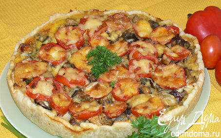 Рецепт киш с баклажанами