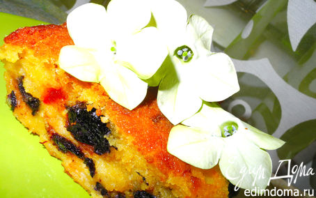 Рецепт Кукурузно-творожный пудинг-пирог с сухофруктами
