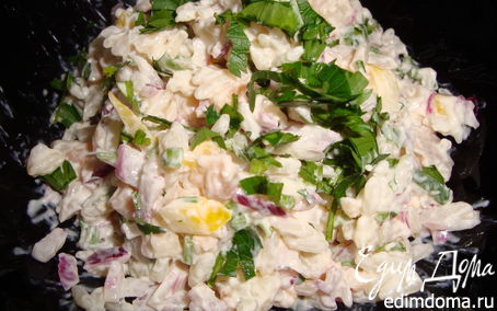 Рецепт Салат из риса с подкопченным лососем