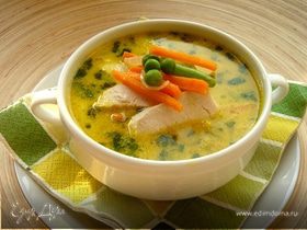 Куриный суп карри с "замаскированной" цветной капустой