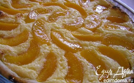 Рецепт Творожно-лимонный пирог с персиками