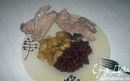 Рецепт Суповая утка + черный рис и овощи
