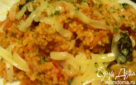 Рецепт Кускус с томатами, оливками, чесноком и тимьяном